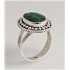 Image 1 : EMERALD BERYL 29.57CTW ANTIQUE LOOKS SILVER RING