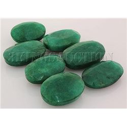 261.97ctw Faceted Loose Emerald Beryl Gemstone Lot of 7