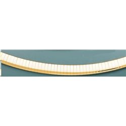 OMEGA NECKLACE 6mm 16in. 38 grs 14kt Y Gold