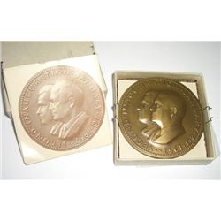 1957 SECOND INAUGURATION BRONZE *HUGE MEDAL* DWIGHT DAVID EISENHOWER /RICHARD MILHOUS NIXON!!