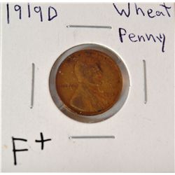 1919 D  Wheat Penny  F+