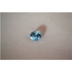 *Dark Aquamarine Gemstone  1.05ct  Round Cut 6mm  Very Nice*