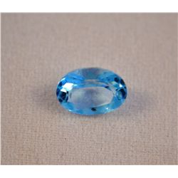 *Dark Aquamarine Gemstone  1.40ct  Oval Cut 8 x 6mm  Very Nice*