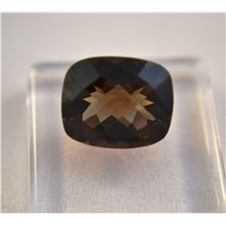 *Beautiful Smoky Topaz Gem   4.90ct   Emerald/Diamond Cut  12 x 10mm*