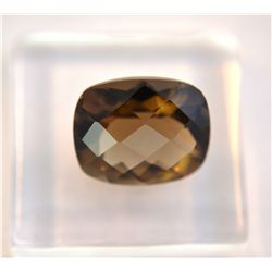 *Beautiful Smoky Topaz Gem   5.15ct   Emerald/Diamond Cut  12 x 10mm*