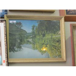 FRAMED PICTURE - REFLECTIONS BY THE BEACH