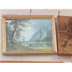 FRAMED PICTURE - REFLECTIONS BY THE MOUNTAINS