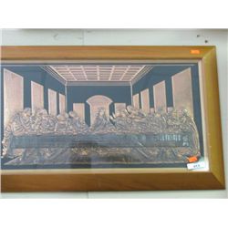FRAMED PICTURE - COPPER - LAST SUPPER