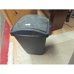 GARBAGE CAN WITH SWINGING LID