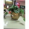 Image 1 : BRASS POTS - 2 & ARTIFICIAL PLANT