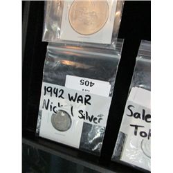 WAR NICKLE - SILVER - 1942