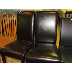 LEATHER DINING CHAIRS - 2 TOTAL