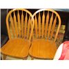 Image 1 : DINING CHAIRS - ARROW BACK  - 2 TOTAL