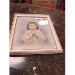 VINTAGE PICTURE - CHILD PRAYING