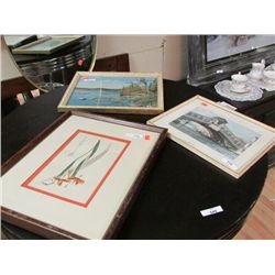ASSORTED FRAMED PICTURES - 3 TOTAL