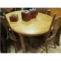 OAK DINING TABLE & LEAF