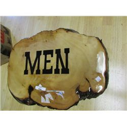 BURL SIGN "MEN"