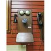 Image 1 : VINTAGE OAK WOOD WALL MOUNTED TELEPHONE - NORTH ELECTRIC