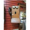 Image 1 : VINTAGE OAK WOOD WALL MOUNTED TELEPHONE