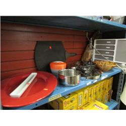 SHELF OF ASSORTED HOUSEHOLD