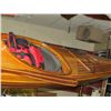 Image 5 : STOA - ****** 17' CEDAR STRIP KAYAK - HAND CRAFTED LOCALLY - WITH SIKN & LIFE JACKET AND DOUBLE ENDE