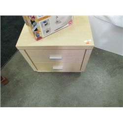 MAPLE FINISH NITE TABLE OR PEDESTAL - 2 DRAWER - NEW
