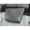 Image 1 : OTTOMAN - TOP GRAIN BLACK LEATHER - STORAGE INSIDE