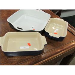CASSAROLE DISHES - 3 TOTAL