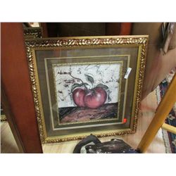 GUILDED GOLD FRAMED PICTURE- PEARS