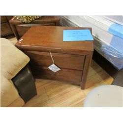 NITE STAND - 2 DRAWER - WALNUT FINISH - NEW