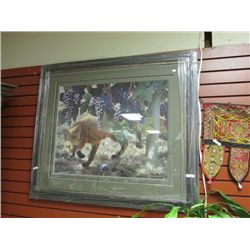 FRAMED L E PRINT "BETWEEN THE VINES - CARL BRENDERS