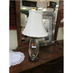 VINTAGE TABLE LAMP - GLASS BASE