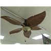 Image 1 : CEILING FAN - CARVED WOOD BLADES WITH LIGHT