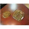 Image 1 : AMBER GLASS DEVIDED SERVING DISHES - 2 TOTAL