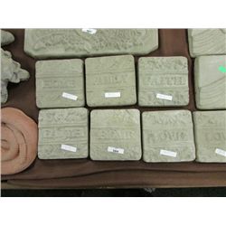 CONCRETE - PLAQUE - SQUARE - 7PC