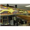 Image 4 : STOA - ****** 18' PLYWOOD DRAGON PAINTED KAYAK - HAND CRAFTED LOCALLY - WITH SIKN  AND DOUBLE ENDED 