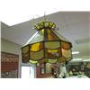 Image 1 : HANGING CEILING LAMP - LEADED GLASS