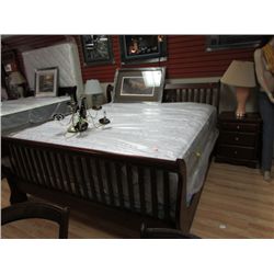 KING SLEIGH MAHOGANY BED FRAME