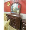 Image 2 : DRESSER - CHERRY WOOD AND CURVED FRONT - WITH CUPBOARD AND MIRROR - NEW