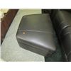 Image 1 : OTTOMAN - BLACK LEATHER - STORAGE INSIDE