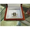 Image 1 : RING - SMOKED QUARTS WITH 6 DIAMONDS COMES WITH CERTIFICATE - VALUE $550.00