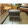 Image 1 : SMALL WOODEN STORAGE CHEST ON METAL FEET
