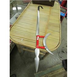 KUNG FU HOOK SWORD - RED HANDLE - 1 PIECE