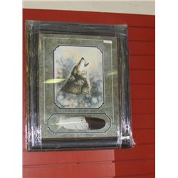 FRAMED L E PRINT  SERENADE  WITH FEATHER - DAVE BARTHOLET