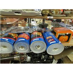 ASSORTED COLLECTABLE PEPSI ITEMS - BART BANNERS, PENNANTS AND HALLOWEEN PUMPKIN TOO