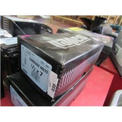 BOX OF NEW CARRIAGE BOLTS - 1/2 X 7