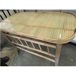 PATIO BAMBOO TABLE - NEW - RECTANGLE