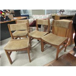 OAK & UPHOLSTERED DINING CHAIR - (must buy in group of 4)