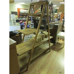 TRIANGLE BAMBOO SHELVING UNIT - NEW