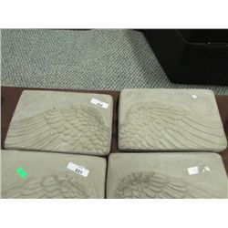 CONCRETE - PLAQUE - WINGS - 2PC